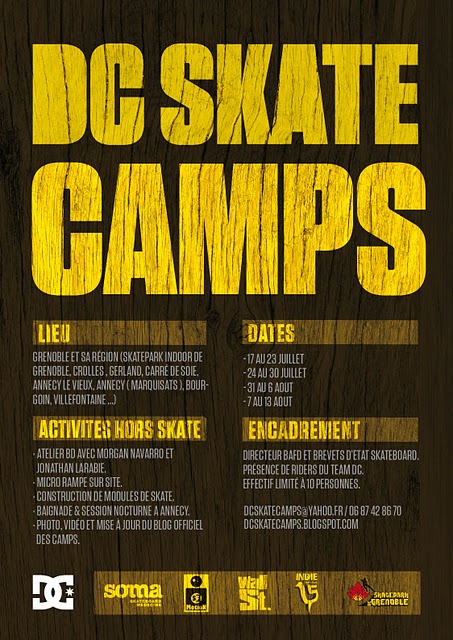 Affiche DC Skate Camp Skatepark de Grenoble